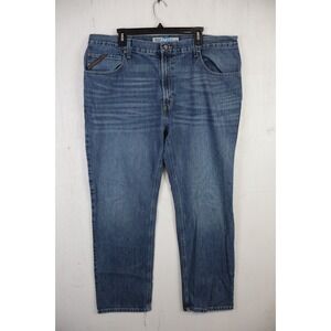 Mens Ariat Legacy M2 Relaxed Bootcut Size 40x32 Cotton Denim Jeans Blue Workwear